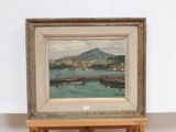 a picture of a painting on a wooden easel