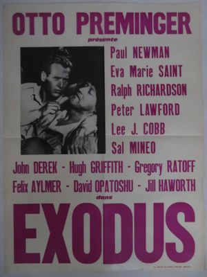 une vieille affiche de cinéma pour « Exodus »