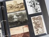 a black and white photo of a book with pictures on it