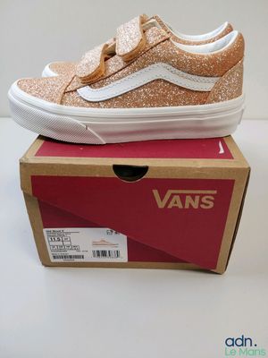 baskets Vans Old Skool dorées à paillettes