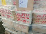 a pallet full of boxes of food sitting on a pallet