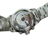 a close up of a watch on a white background