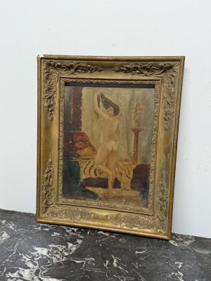 une photo d'un tableau représentant une femme assise sur une chaise
