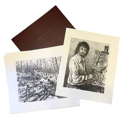 two cards with a drawing of a man in a hat and a drawing of a man in a top hat