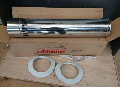 Terminal horizontal DUALIS POUJOULAT diamètre 130 mm, ref: 1…