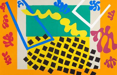 une image représentant un tableau avec un motif à carreaux jaunes et noirs