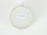 a picture of a white plate with a number on it