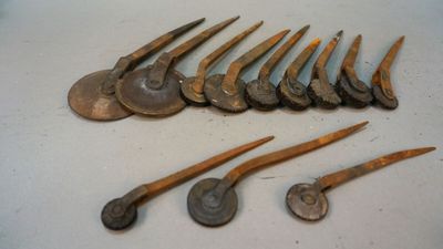 a lot of tools that are laying out on the table