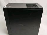 a close up of a black computer case on a white background