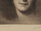 portrait of a woman in a black and white photo of her face