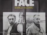 french movie poster for pill of the face, with two men