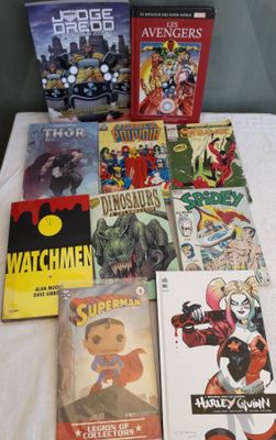 beaucoup de bandes dessinées sur la table