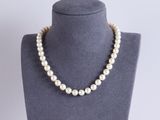 a close up of a necklace on a mannequin mannequin