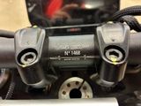 a close up of the handlebars on a motorcycle