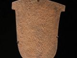 an image of a clay shield on a stand