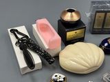 various items that are sitting on a table
