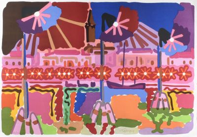 LAPICQUE Charles (1898-1988) "Quai à Venise" (1955) - Photo 1