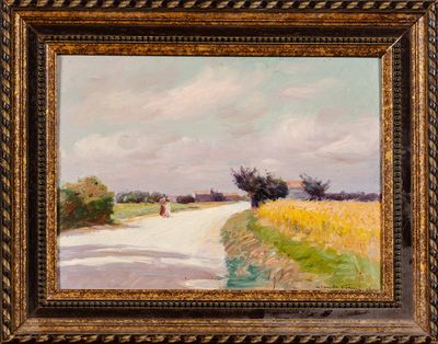 Claude FIRMIN (1864-1944) : Route provençale animée. - Photo 1