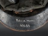 a close up of a baseball glove on a base