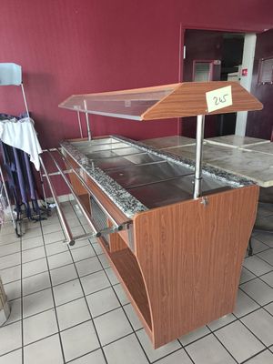 Buffet desserte avec plateau inox 215/102 H.
