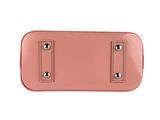 a pink purse on a white background