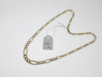 collier maille alternée or 750°/°°, bossué L:42,5cm 8,1g A… - Photo 1