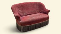Banquette corbeille formant chauffeuse méridienne entièremen…