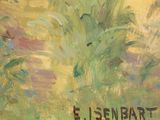 painting of a painting of a field with a sign that says eisenbart