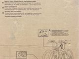 a cardboard box with instructions on how to use a bike