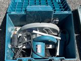 a blue box with a bunch of items inside of it