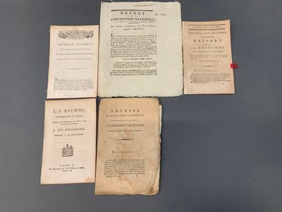 5 documents révolutionnaires concernant le département de l'…