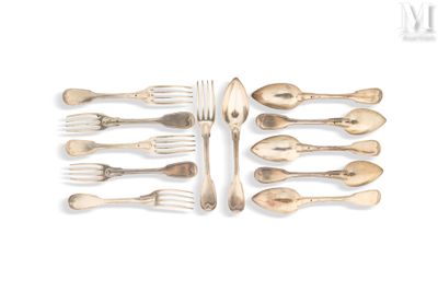 a lot of forks and spoons on the table