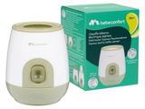 un petit humidificateur posé à côté d'une boîte sur un fond blanc