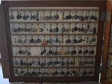 a display case with many keys in it on the floor