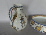 two vases sitting next to each other on a table