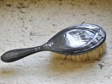 a small brush that is sitting on the ground