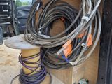a bunch of wires in the back of a van