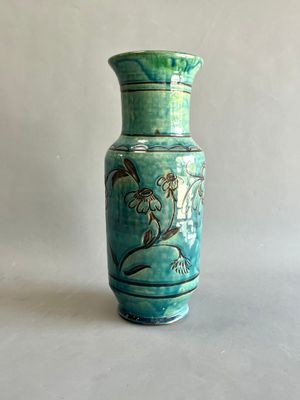 MEYSSAC CORREZE Vase balustre en terre cuite émaillée de cou…
