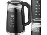 black and silver electric coffee maker with a glass carafeo pot