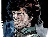 a drawing of a man with curly hair and a beard