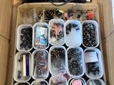 a box full of assorted items in it