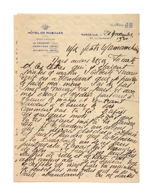 une vieille lettre écrite par un homme sur un bout de papier
