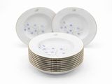 six plates stacked on top of each other