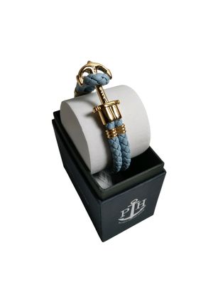 Lot de 24 bracelets avec présentoirs PAUL HEWITT - Couleurs bleu et or - Photo 1