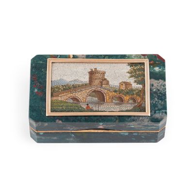 a box with a picture of a bridge on it