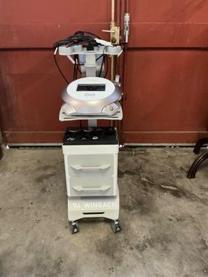 an image of a medical equipment stand in a garage