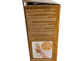 a cardboard box with a picture of a person holding a cup