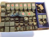 a lot of military toys in a box on the table