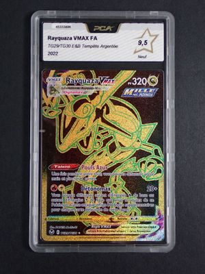a close up of a card on a table with a black background