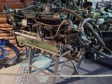 a motorcycle that is sitting on display in a museum